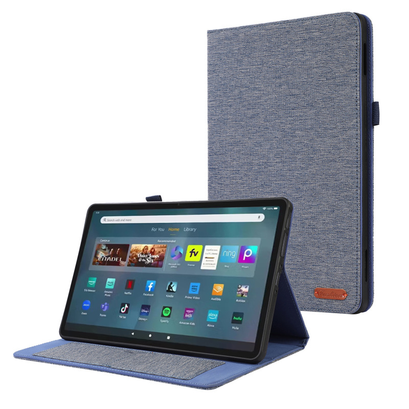 Applicable to Amazon fire max 11 tablet computer Denim cloth pattern TPU soft case protective cover can be inserted card case Applicable to Amazon fire max 11 tablet computer Denim cloth pattern TPU soft case protective cover can be inserted card case