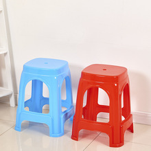 塑料凳子家用加厚胶凳子高凳子红塑料板凳方凳椅子办公特厚品青贸