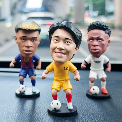 Football Player Action Figure Car: Car ornaments