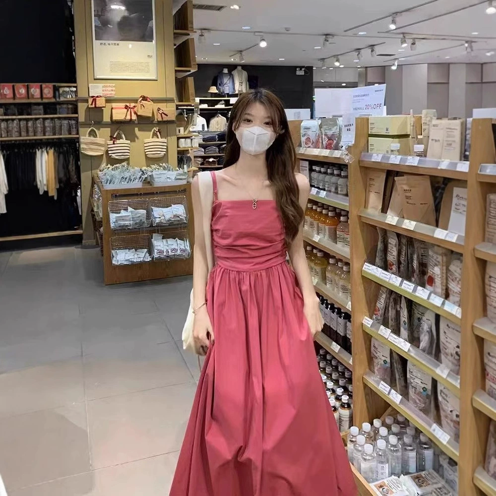 Летняя новая чистая пряная девушка платье с подтяжками