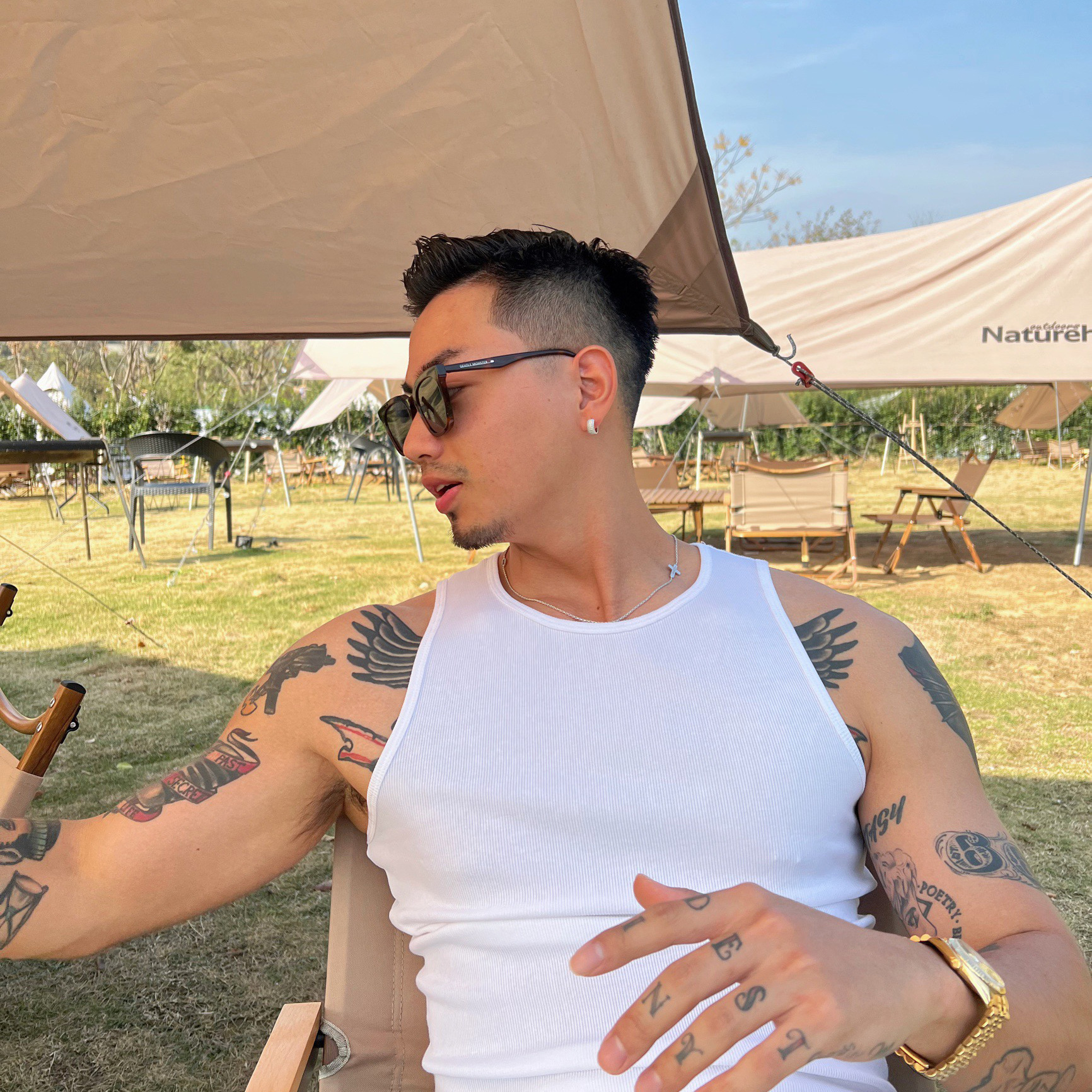 silver needle Neymar earrings men's trendy handsome high end full diamond earrings hip hop street earrings_voghion.com