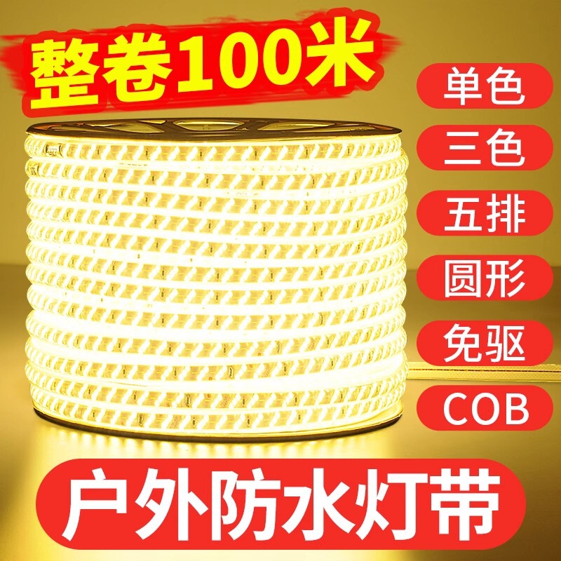 Living room 5730 highlight Double Row high voltage led strip wholesale indoor outdoor 2835 three color light waterproof led strip