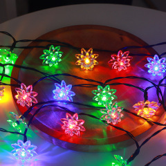 LED ソーラーストリングライト蓮の花ストリングライト二層蓮の花桜ライトストリングライト中庭装飾ライト