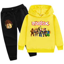 罗布乐思游戏印花童装 Roblox 儿童连帽卫衣休闲长裤春秋两件套