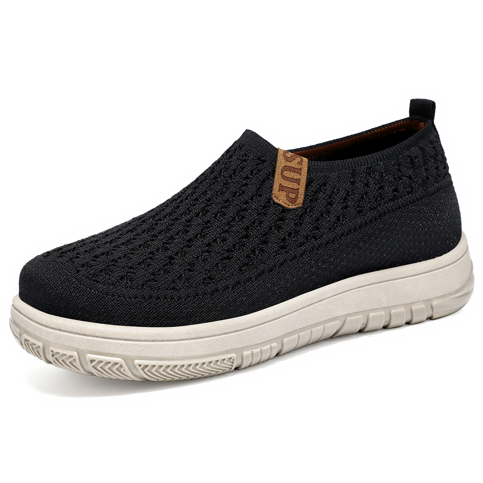 Primavera y otoño nuevos viejos zapatos de tela de Beijing zapatos de mujer con suela suave cómodo con un pie de calzado de calzado, zapatos casuales antideslizantes con suela gruesa para mujeres