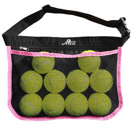 红色网球便携式收纳袋球包高尔夫乒乓匹克球运动训练腰包定制袋子