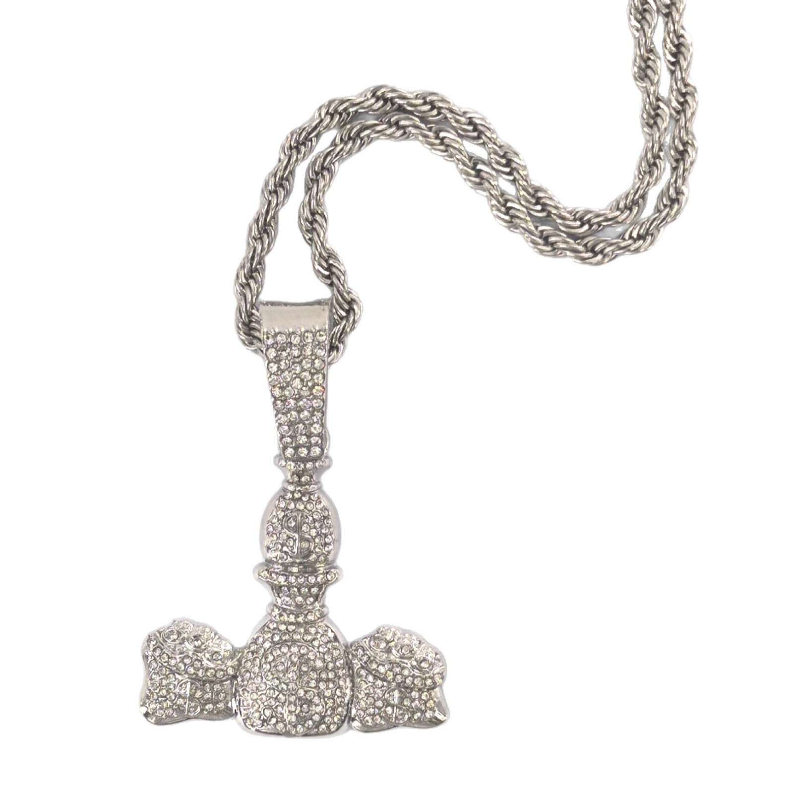 Hiphop moda callejera nueva bolsa de dinero colgante rapper personalidad hombre joyería versátil fábrica personalizada