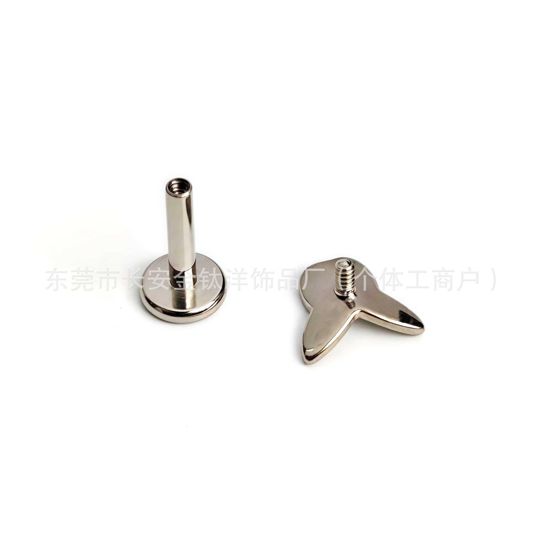 Labret piercing jewelry detail image