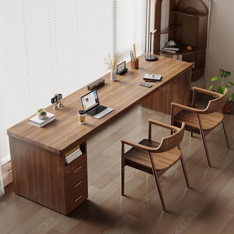 Solid Wood Double Study Desk Office Computer Desk Modern Simple Long Table Home Bedroom Wall Worktable Solid Wood Double Study Desk Office Computer Desk Modern Simple Long Table Home Bedroom Wall Worktable