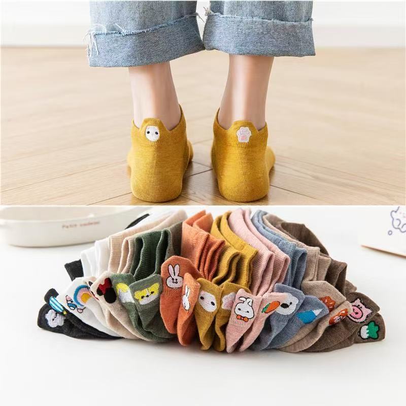 Summer rabbit unicorn heel embroidered socks girls cartoon animal short socks Zhuji socks boat socks wholesale Summer rabbit unicorn heel embroidered socks girls cartoon animal short socks Zhuji socks boat socks wholesale