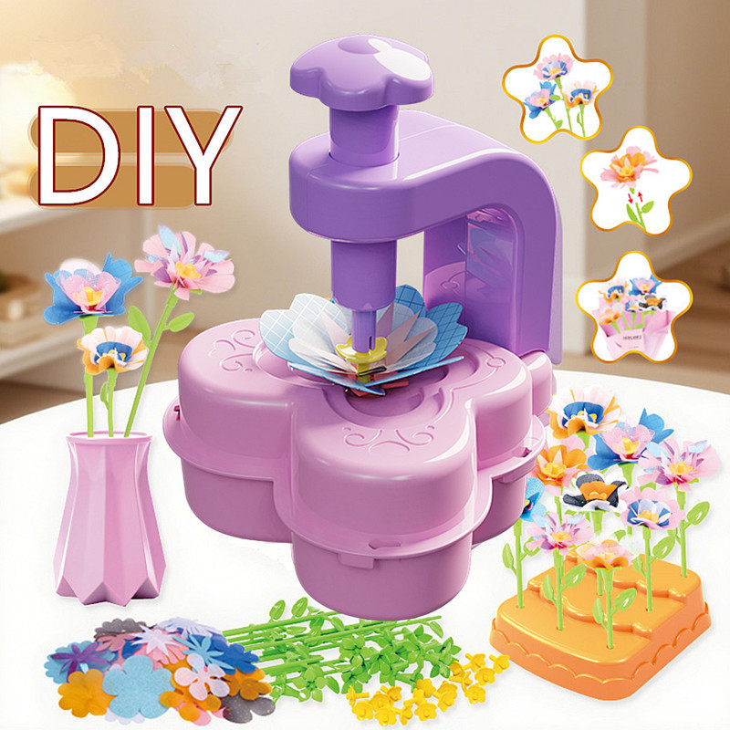 クロスボーダーエンボス機 DIY 生地エンボス機子供用模擬花おもちゃ手作り花束フラワーアレンジメントギフトセット|undefined