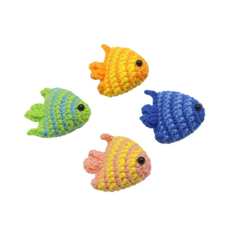 手作り毛糸鉤織かわいいアニメ魚動物ストラップアクセサリーdiyキーホルダーヘアピンアクセサリーアクセサリー|undefined
