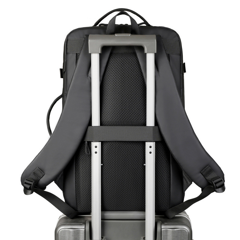 Nueva bolsa para computadora portátil empresarial de gran capacidad transfronteriza, expansión de cercanías, mochila recargable USB, mochila de reducción de carga