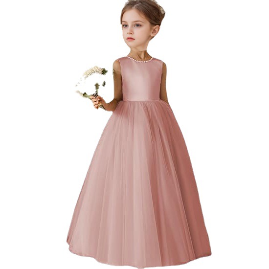Girls Summer Princess Dress Flower Girl Wedding Dress Little Girl's Birthday Dress Stylish Children's Tulle Skirt【Pre-sale | Ships In 15 Days】_voghion.com