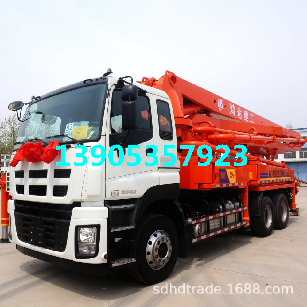 供应48米泵车 48mHOWO臂架泵车 混凝土臂架输送泵车  欧三国三