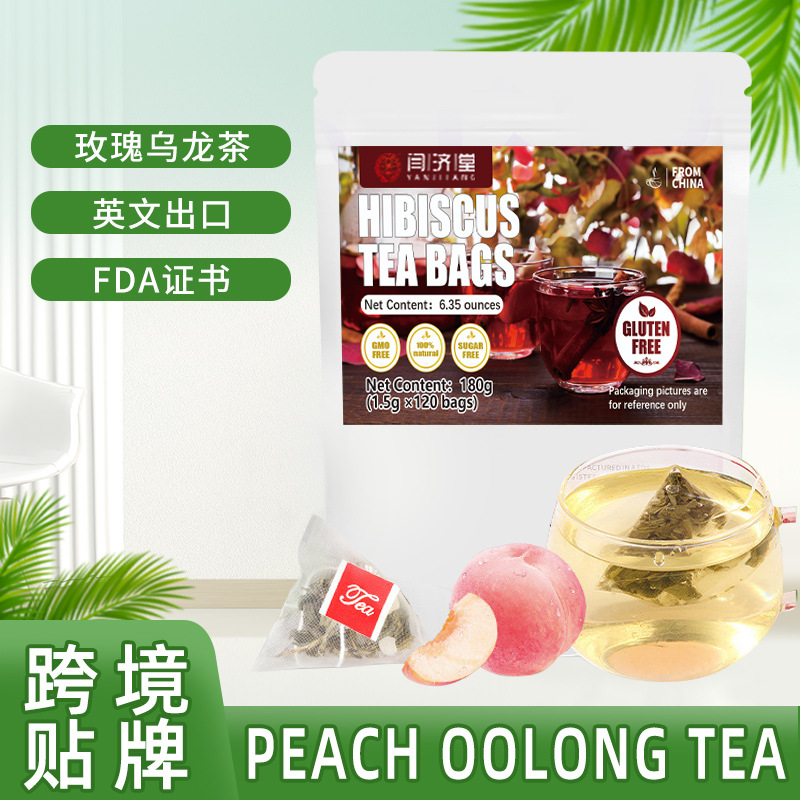 Peach Oolong Tea Bags 3g x 30 Cold Brew White Peach Mi Tao Wu Long 90g Sugar Free overview
