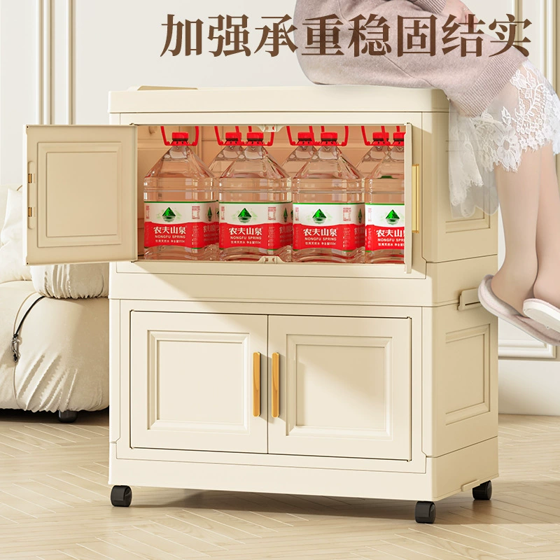 Storage cabinet storage cabinet household living room snacks toy storage cabinet without installation foldable children's baby Xichen
