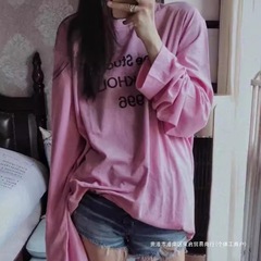 天井! Ac1996 デストロイ ダメージ加工 長袖 ダメージ加工 Tシャツ ゆったり アメリカン メンズ レディース ハイストリート ヴィンテージ ヴィンテージ