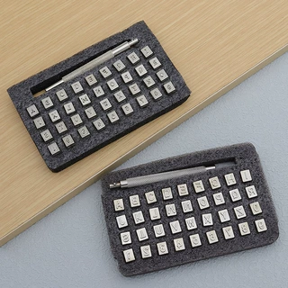 皮革字母数字钢印diy手工皮雕个性活字印章不锈钢材质36件套装