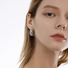 杨紫同款雅典娜金色耳环女耳圈气质轻奢耳钉高级银色耳饰厂家直销