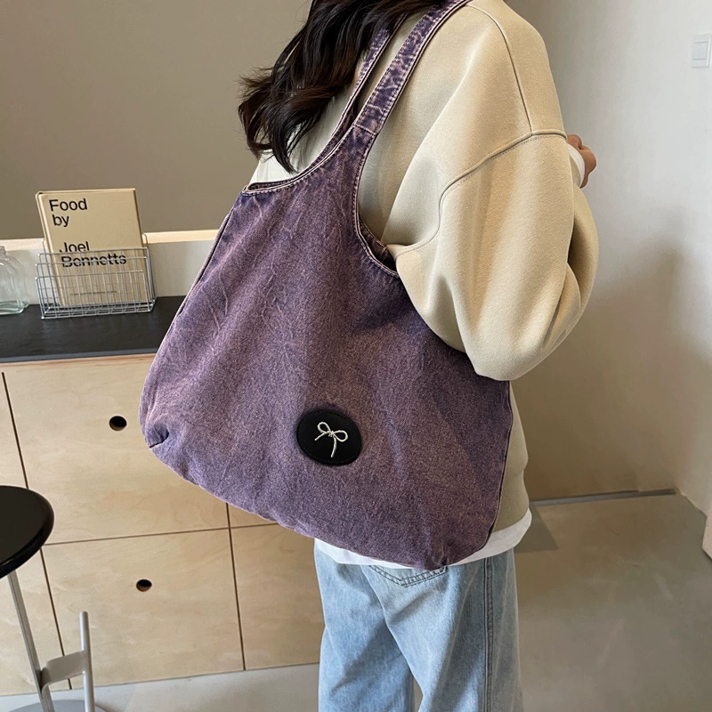 Denim shoulder bag one shoulder, one-shoulder bag