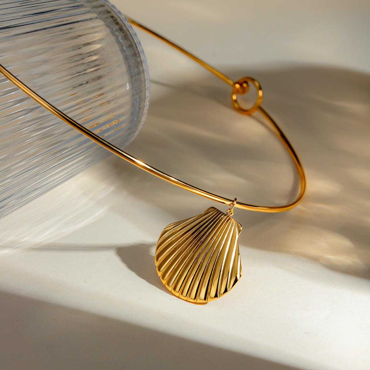 Wholesale Stainless Steel Necklace Casual Daily Style Shell Starfish Pendant Necklace