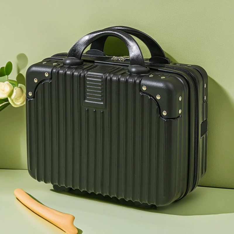 Mini Handheld Suitcase Makeup Box, 14″ & 16″, Lightweight Password Lock, Multi-Color