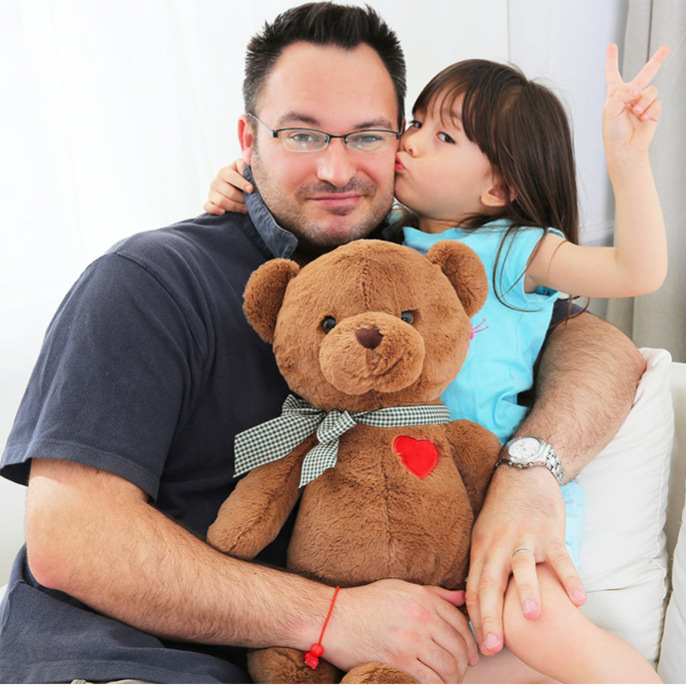 供应抱抱宝贝跨境爆款情人节礼物可爱领结带心贝丽泰迪熊厂家批发