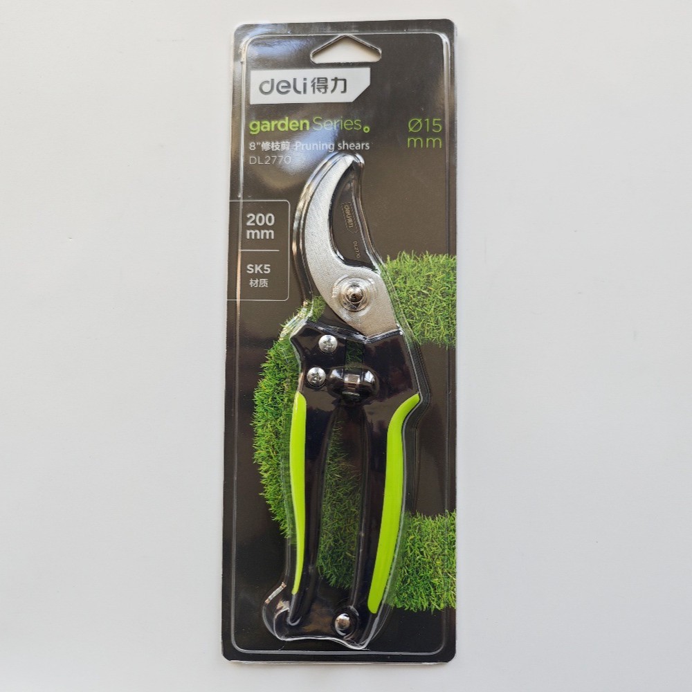 得力8寸花木剪DL2770修枝剪树枝剪刀园林花艺修剪果树花剪园艺剪