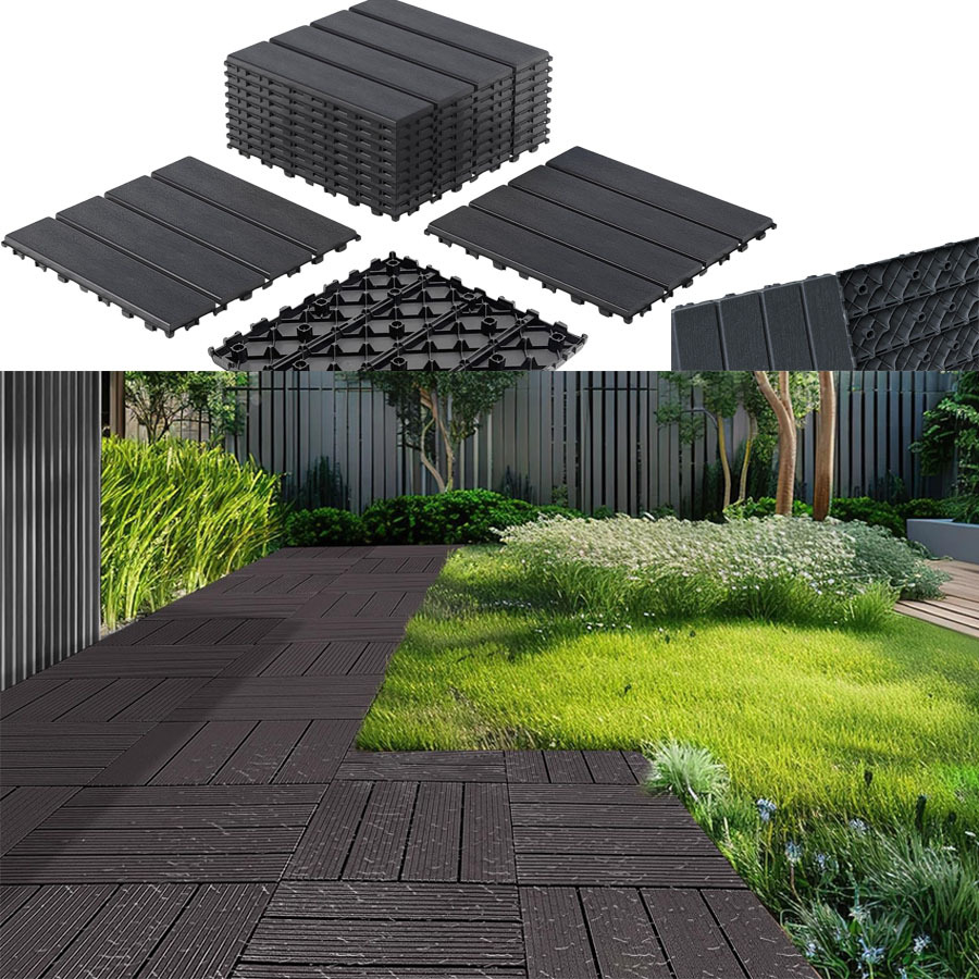 piso ecológico al aire libre anti-corrosión balcón patio jardín al aire libre transformación auto-pavimentación simple pastoral de plástico PVC image 4
