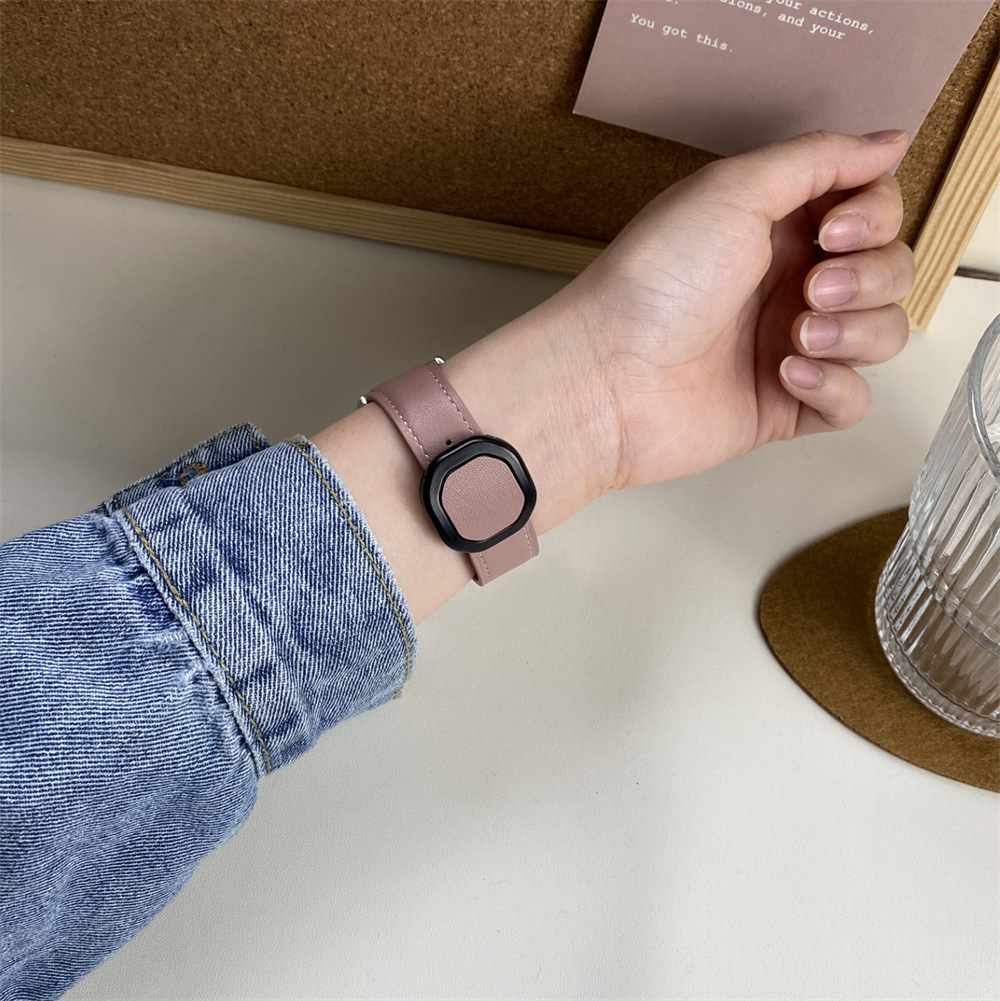 Sobib Samsungi ja Huawei moodsa stiiliga kellarihmadele, 20 mm ja 22 mm, Nautiluse magnetilise kokkupandava pandlaga nahast kellarihmadele._voghion.com