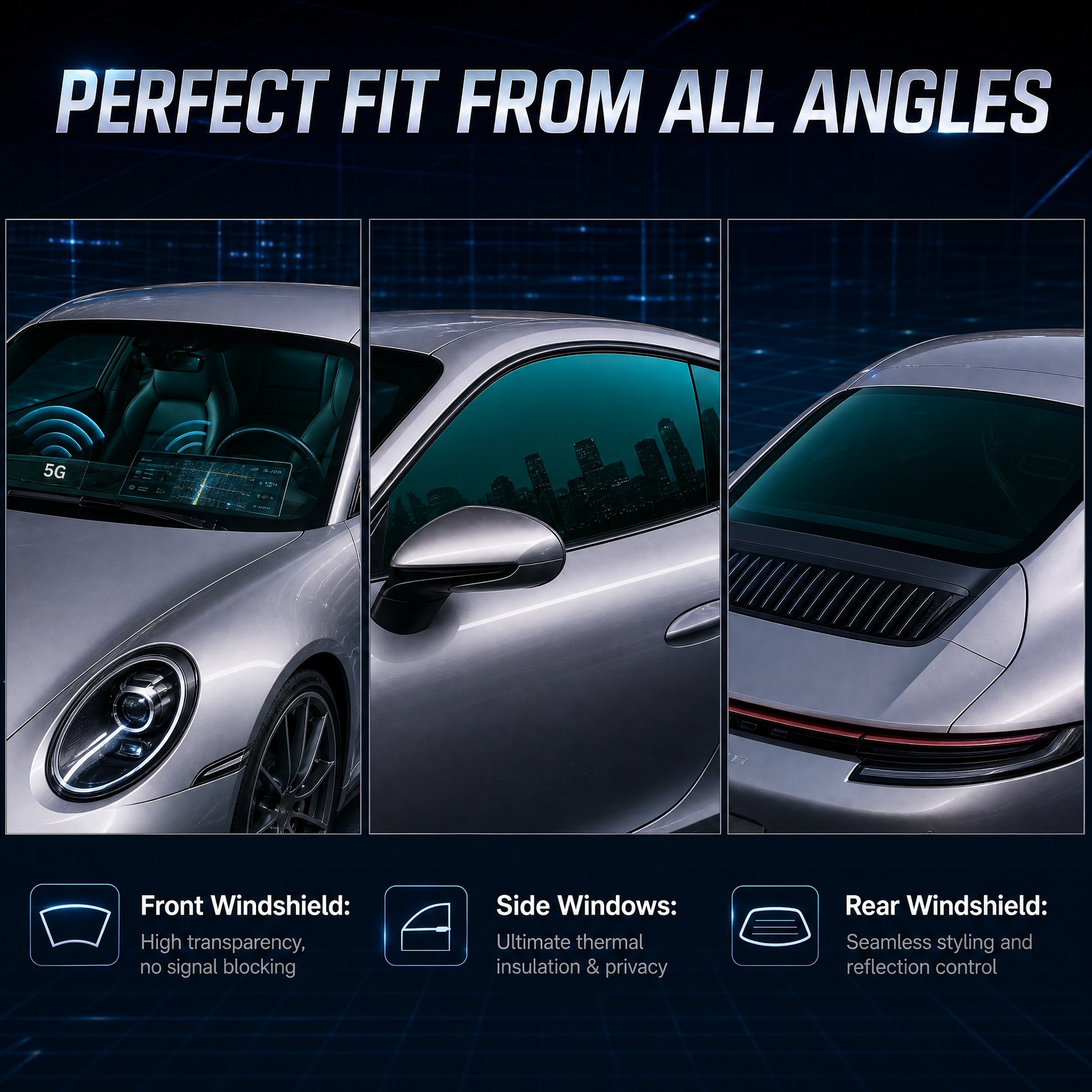 Cool Color One-Piece Dropshipping Car Solar Film High Insulation Nano Ceramic Magnetic Control Sputtering Car Window Film Direct Sale from Manufacturer