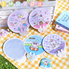 Cute folding reflector, cartoon air fan for elementary school students, small round fan, wholesale