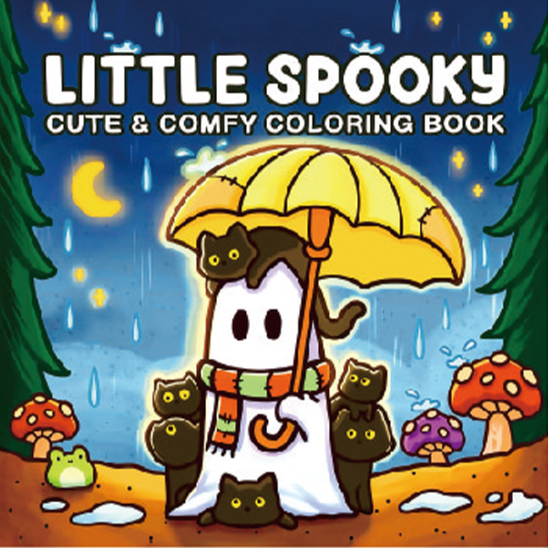 跨境涂色本 Spooky Cutie Coloring Book 怪兽系列儿童涂鸦填色本|undefined