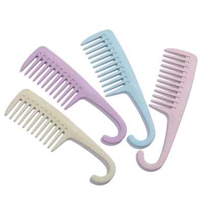 Cross border New products Wheat Straw Hook Hairdressing modelling Wet and dry Dual use Plastic comb household