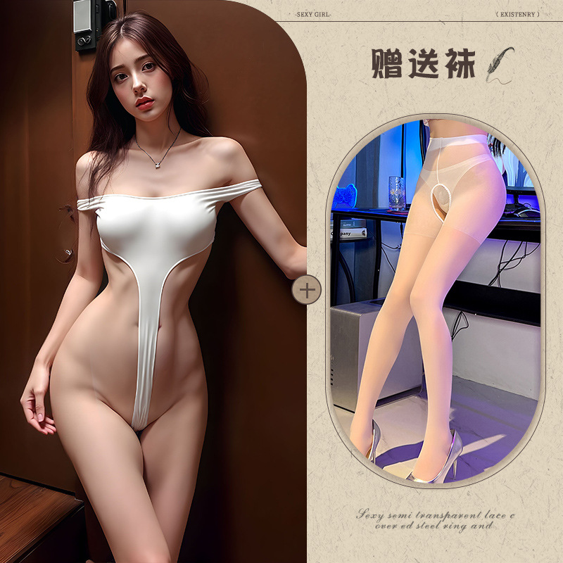 Ye Tingxiang sexy mujer pasión traje de una pieza archivo abierto puro deseo uniforme tentación lencería sexy