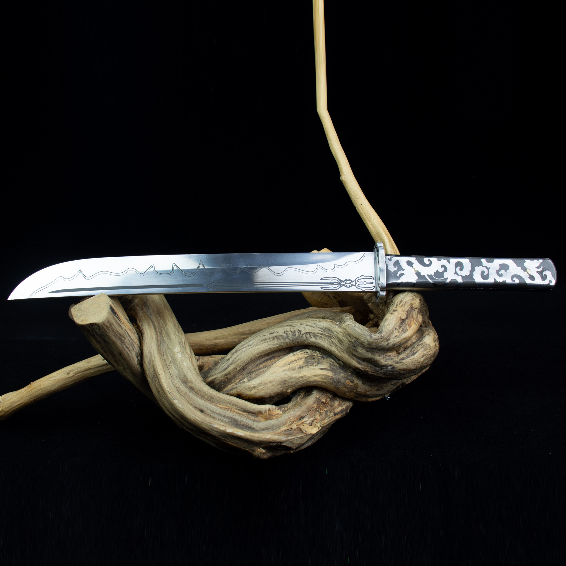 龙泉市刀剑不锈钢唐横刀宝剑直钢刀防身冷兵器外贸影视短刀未开刃