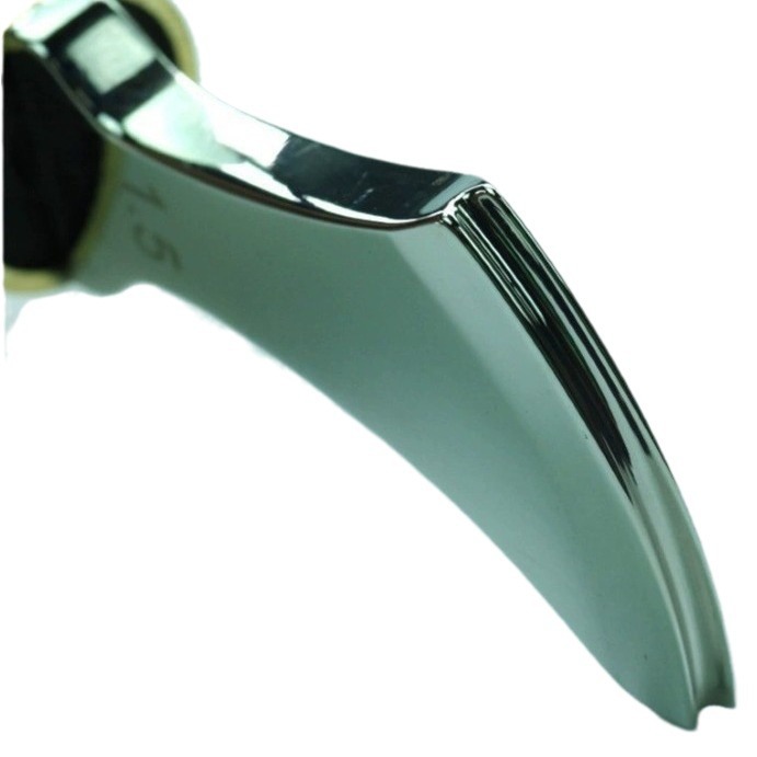 Dispositivo de borde de cuero en forma de abanico de acero inoxidable de sándalo de alta calidad