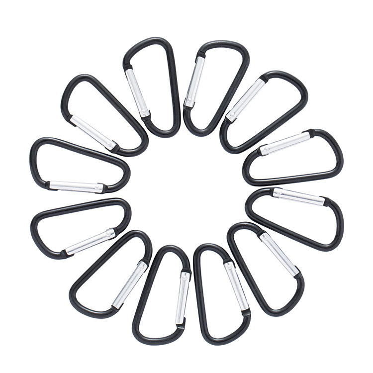 No. 5 Carabiner Aluminum Alloy D-Shaped Hanging Buckle Outdoor Rock Climbing Safety Insurance Buckle Spring Hook Luggage Hook