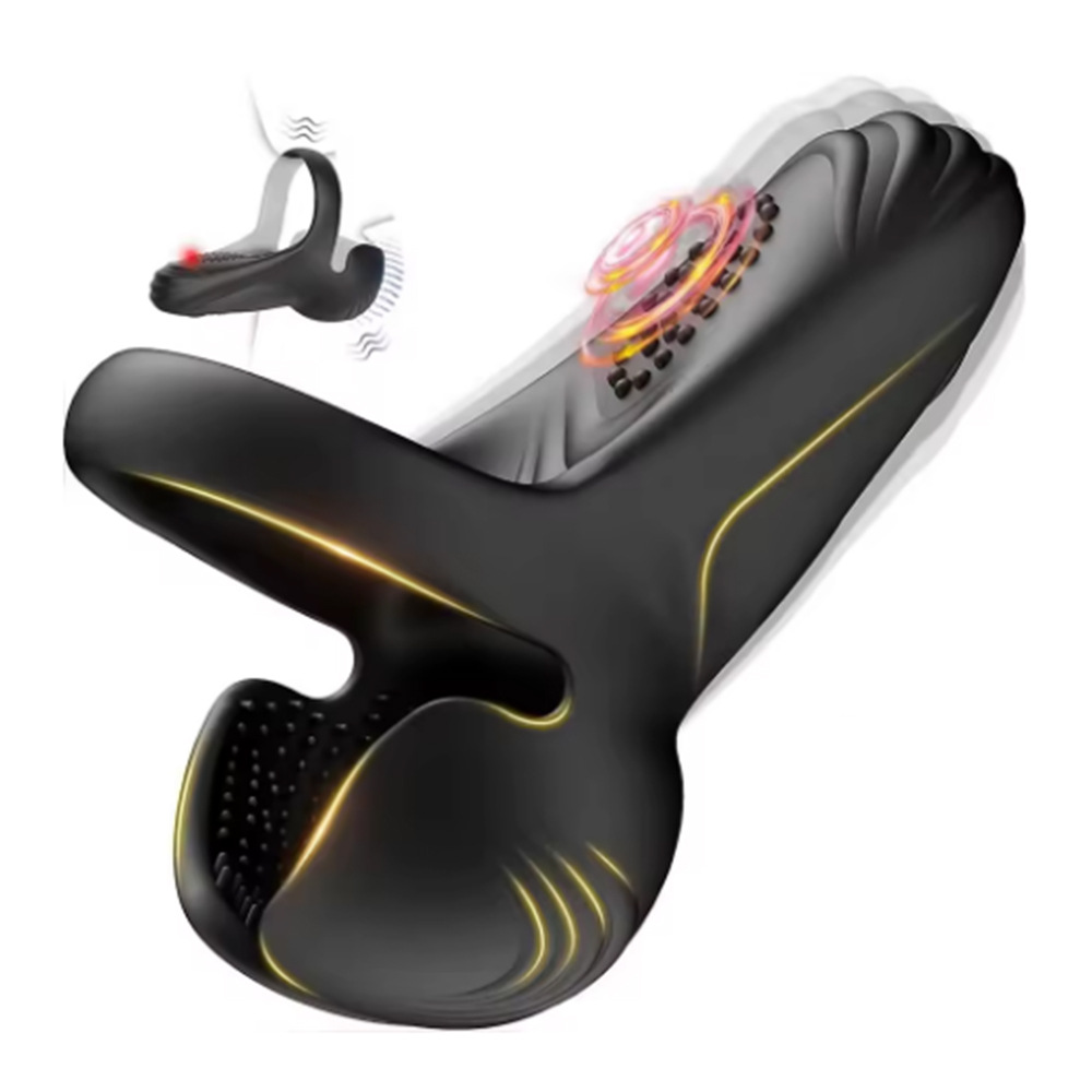 Wireless Remote Control Lock Semen Male Vibrating Massage Ring Delay Anti-Ejaculation_voghion.com