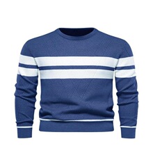 T 99481 Striped Round Neck Knit Sweater �l�y��ʿë�� �羳��