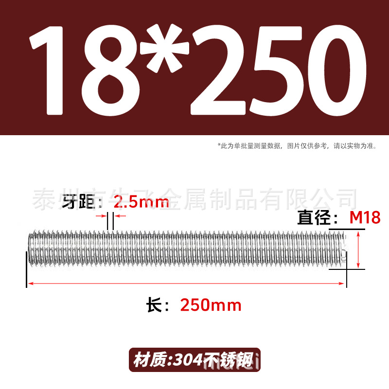 304 acero inoxidable barra de tornillo de tornillo de rosca completa barra de tornillo de perno alargado perno M12M16M18M20 image 146