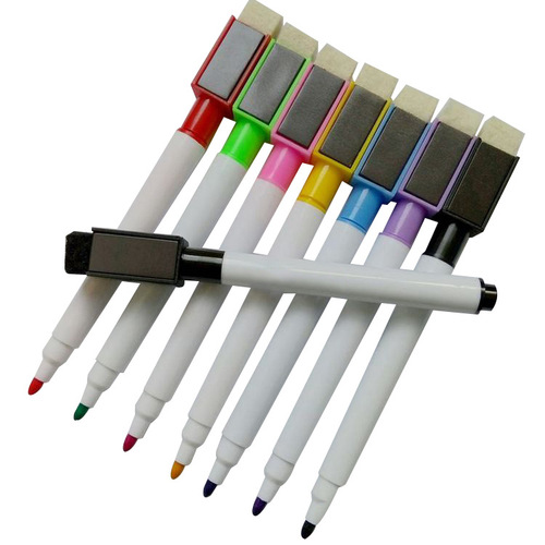 Colorful whiteboard markers for children, magnetic brush, erasable, quick-drying, baby drawing board pens, 8-color OPP set, floating pens