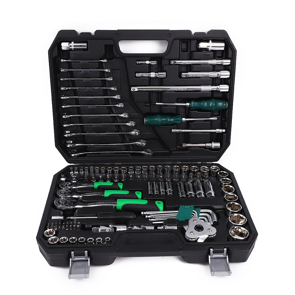Caja de herramientas de kit de llave de trinquete multifuncional multimodelo combinación de manguito de llave de trinquete para reparación de automóviles