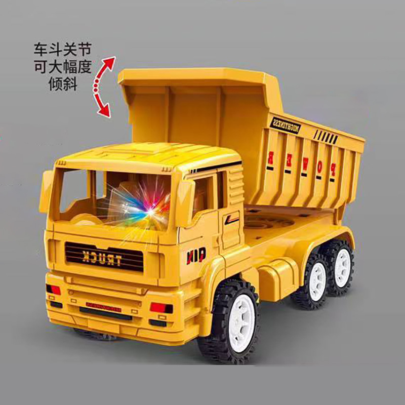 Juguete de excavadora eléctrica para niños universal caminando Música modelo de simulación de excavadora de luz parada de vehículos de ingeniería