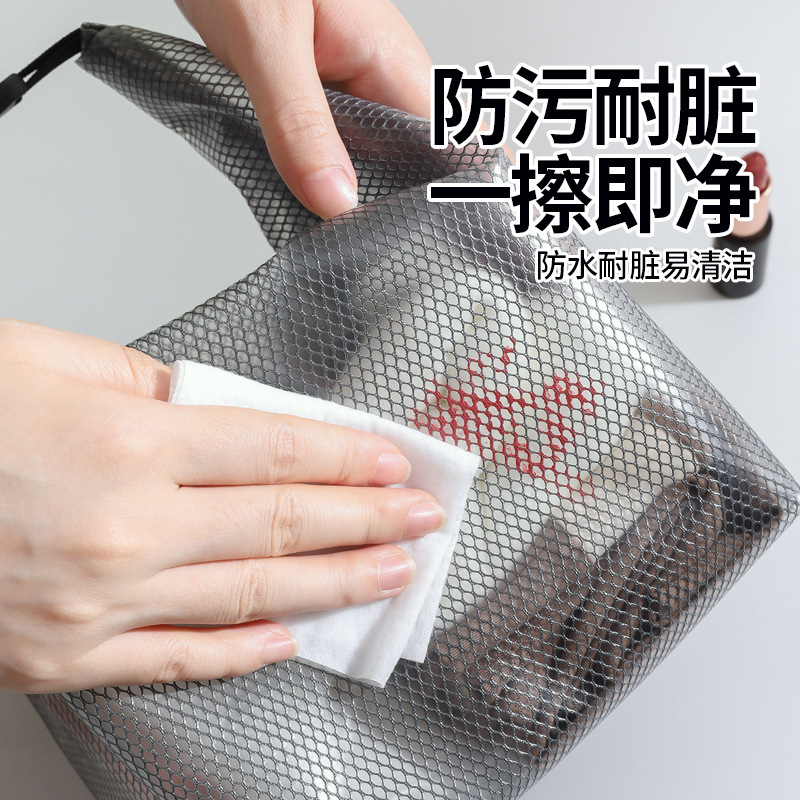 Bolsa de almacenamiento de viajes deportivos de gran capacidad de alta calidad, bolsa de compras de alto valor, bolsa de lavado portátil con botón a presión, bolsa de cosméticos