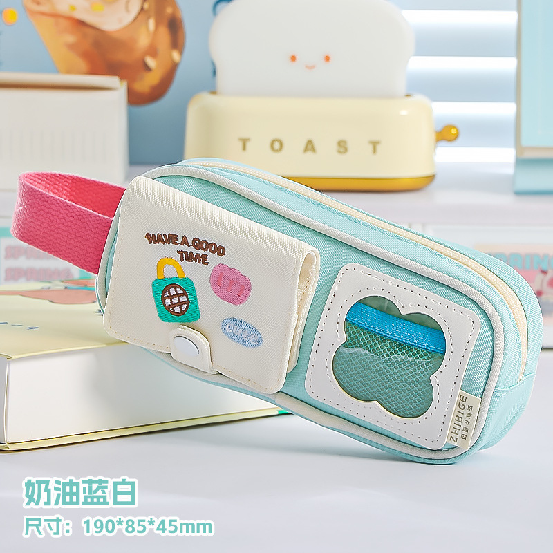 新しいドーパミンかわいい取り外し可能なカードホルダー鉛筆バッグ小さな新鮮な和風インスタイル大容量文具バッグ|undefined
