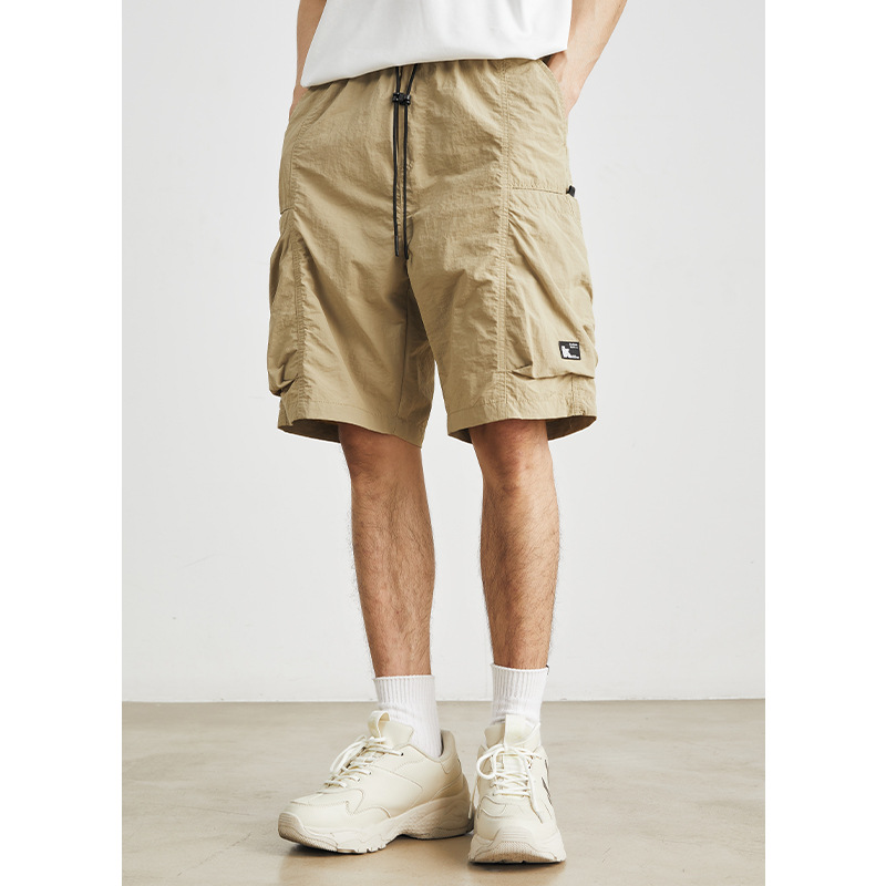 Also stop men's thin quick-drying ice silk shorts men's summer sports casual pants loose pocket overalls trendy