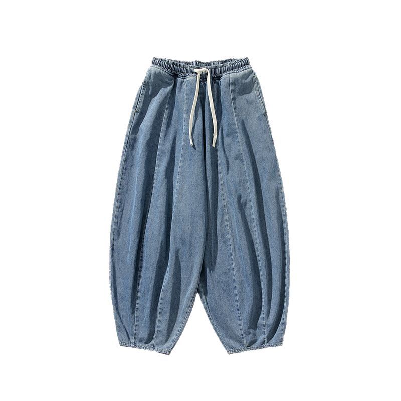 2024 Fall/Winter plus size Japanese Loose Harlan Straight Leg Pants Wide Leg Casual Pants American Jeans National Fashion Leggings