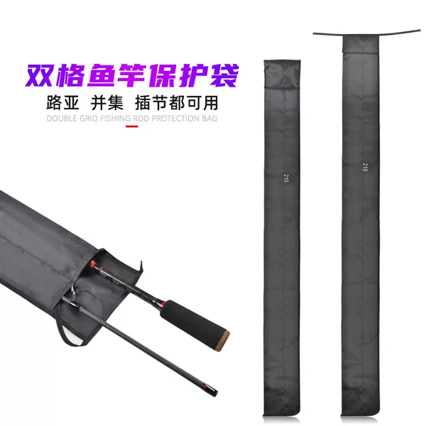 Double-grid Luya Rod Convenient Wear-resistant Rod Bag Fishing Rod Table Fishing Rod Cover and Relay Rod Protective Cover Insert Rod Storage Bag